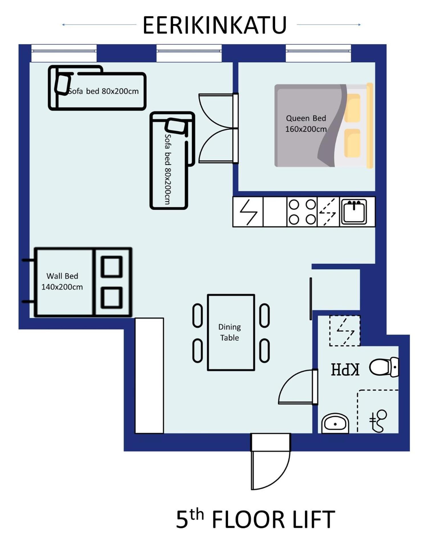 Leilighet Scandic Primo - Eerikinkatu 46m2 *